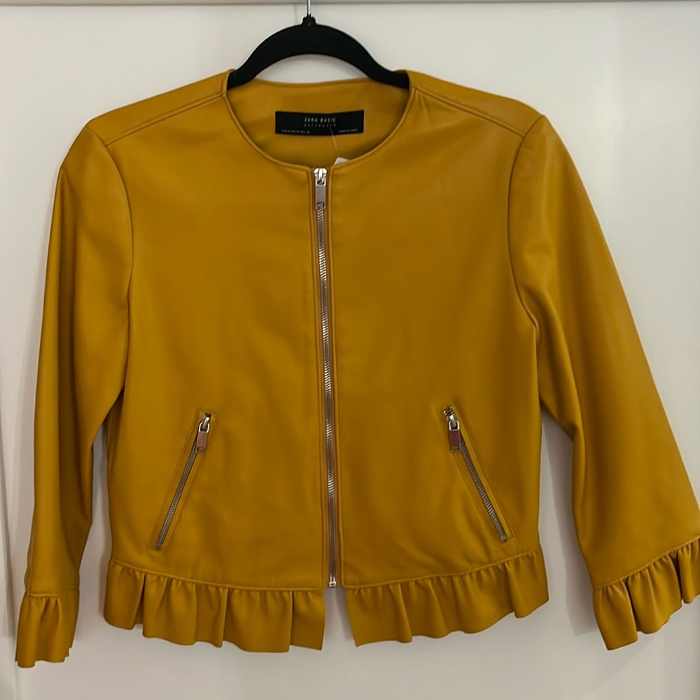Zara Basic Jacket Yellow - image 1